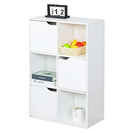 Floordirekt  Holzregal Bücherregal Connecticut mit 6 Fächern