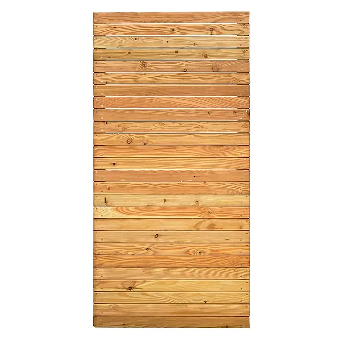 GartenLand Sichtschutzelement SALZBURG DELUXE - B x H: 89 x 180 cm, Holz, Lärche - Hellbraunes Holzzaunpaneel aus horizontalen Latten mit sichtbaren Schrauben.