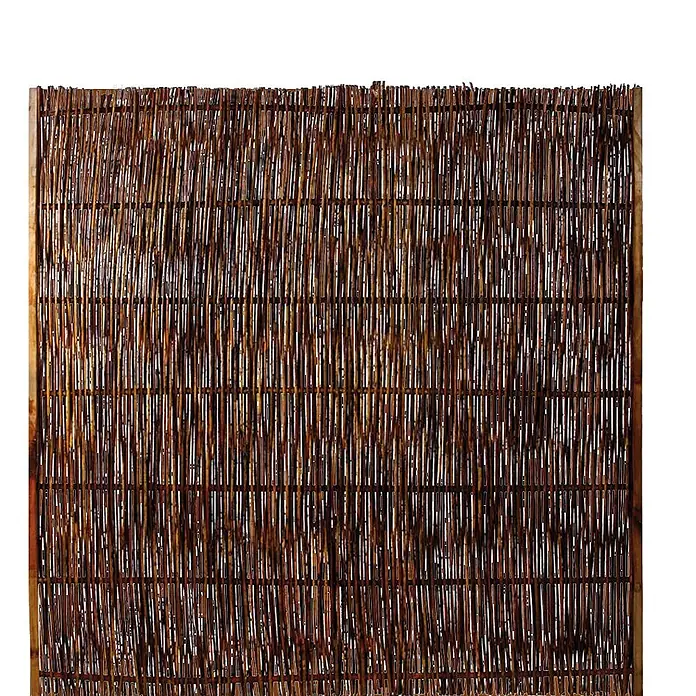 GartenLand Sichtschutzelement Sylt - B x H: 180 x 180 cm, Holz, Btaun - Geflochtener brauner Bambus-/Schilfzaun für Gartensichtschutz.