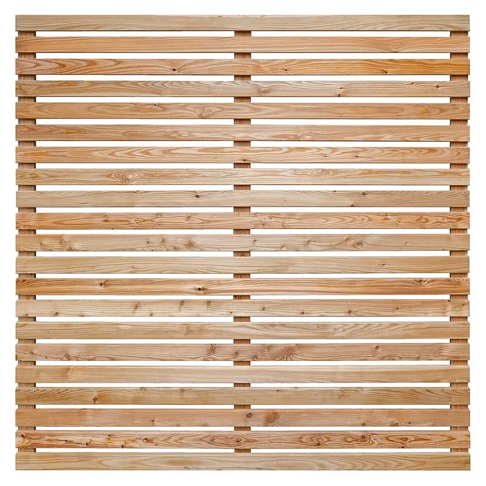 GartenLand Sichtschutzelement Römö - Holz, Natur - Hellbraune Holzlamellenwand, ideal für Zäune oder Raumteiler.