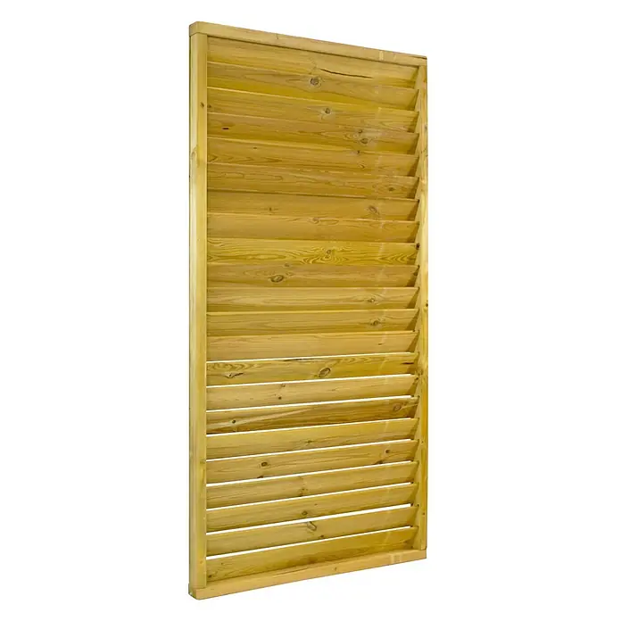 GartenLand Sichtschutzelement LINZ - B x H: 90 x 180 cm, Holz, Fichte KDI Grün - Lamellen-Zaunpaneel aus hellem Naturholz für Sichtschutz und Abgrenzung.