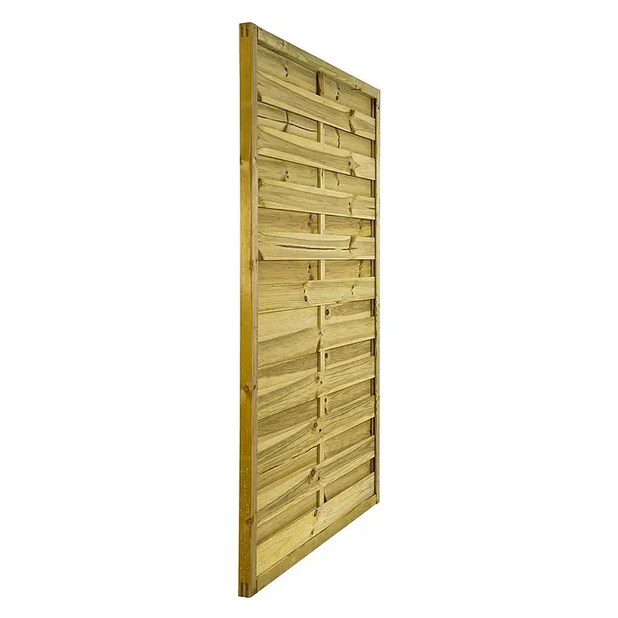 GartenLand Sichtschutzelement VARIO - B x H: 120 x 180 cm, Holz, Kiefer KDI Grün - Kesseldruckimprägniertes Zaunelement mit horizontalen Lamellen für Gartensichtschutz.