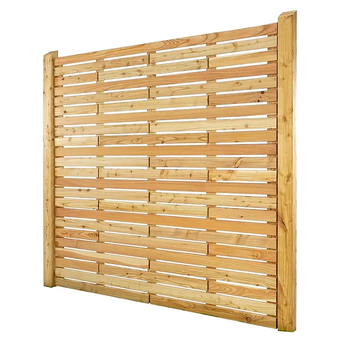 GartenLand Sichtschutzelement SALZBURG DESIGN - B x H: 179 x 179 cm, Holz, Lärche - Sichtschutzelement aus Holz mit horizontalen Latten, Naturholz.