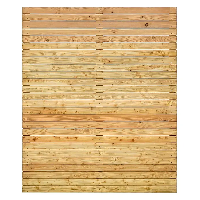 GartenLand Sichtschutzelement SALZBURG DELUXE - B x H: 149 x 180 cm, Holz, Lärche - Helles Holzlamellen-Zaunelement für Garten oder Sichtschutz.
