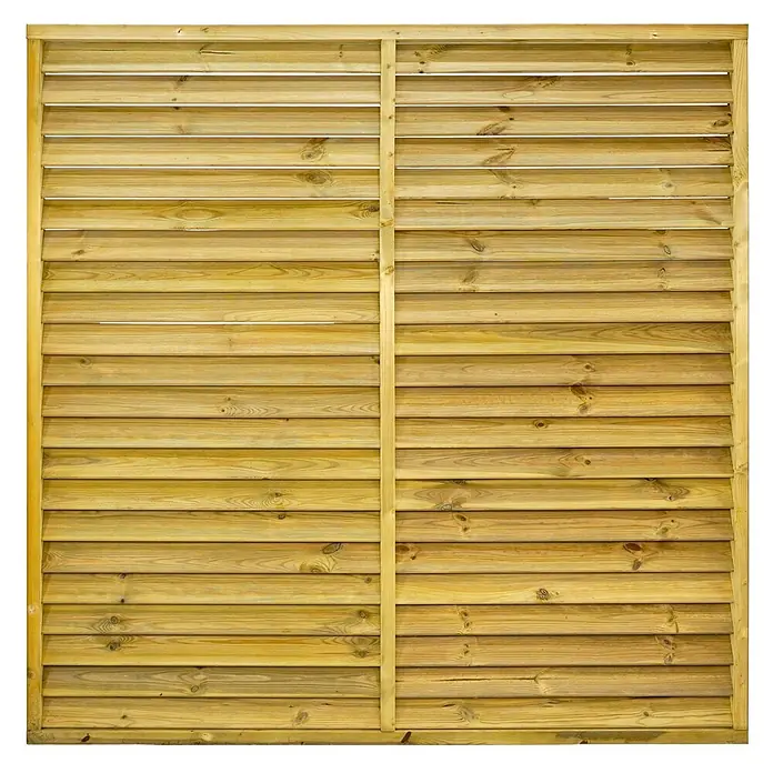 GartenLand Sichtschutzelement LINZ - B x H: 180 x 180 cm, Holz, Fichte KDI Grün - Holzzaunpaneel aus behandeltem Kiefernholz mit horizontalen Lamellen.
