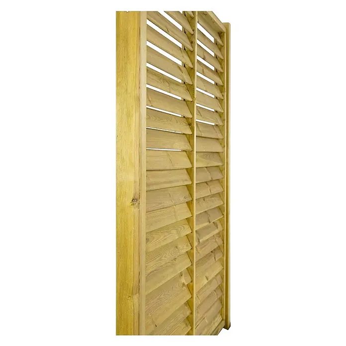 GartenLand Sichtschutzelement LINZ - B x H: 180 x 180 cm, Holz, Fichte KDI Grün - Lamellenwand aus hellem Naturholz, ideal als Sichtschutz oder Raumteiler.