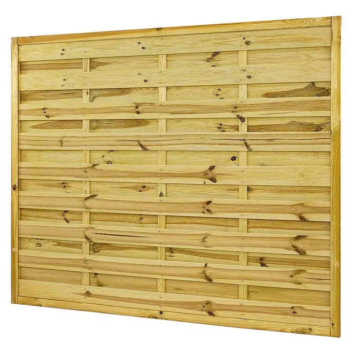 GartenLand Sichtschutzelement VARIO - B x H: 180 x 150 cm, Holz, Kiefer KDI Grün - Helles Holzzaunelement mit horizontalen Latten.
