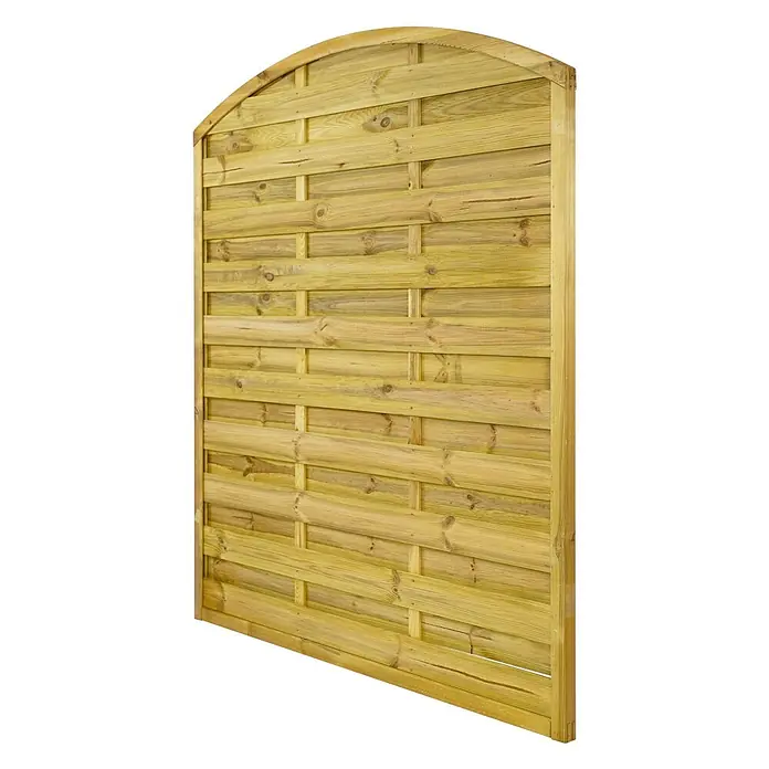 GartenLand Sichtschutzelement VARIO - B x H: 150 x 180 cm, Holz, Kiefer KDI Grün - Geschwungenes Gartenzaunelement aus hellem, druckimprägniertem Flechtgeflecht.