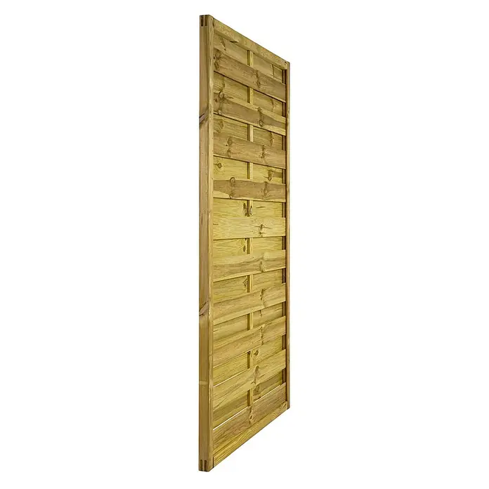 GartenLand Sichtschutzelement VARIO - B x H: 100 x 180 cm, Holz, Kiefer KDI Grün - Lattenzaunpaneel aus hellem Naturholz, ideal für Gartensichtschutz oder Abgrenzung.