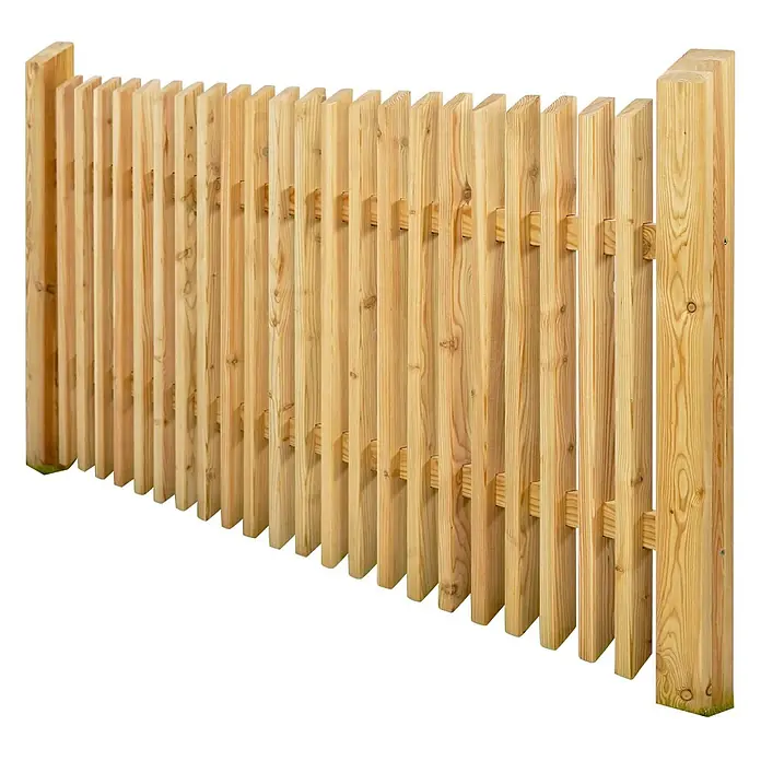 GartenLand Sichtschutzelement WIEN - B x H: 180 x 90 cm, Holz, Lärche - Helles Holzlamellen-Gartenzaunelement, ideal als Sichtschutz.