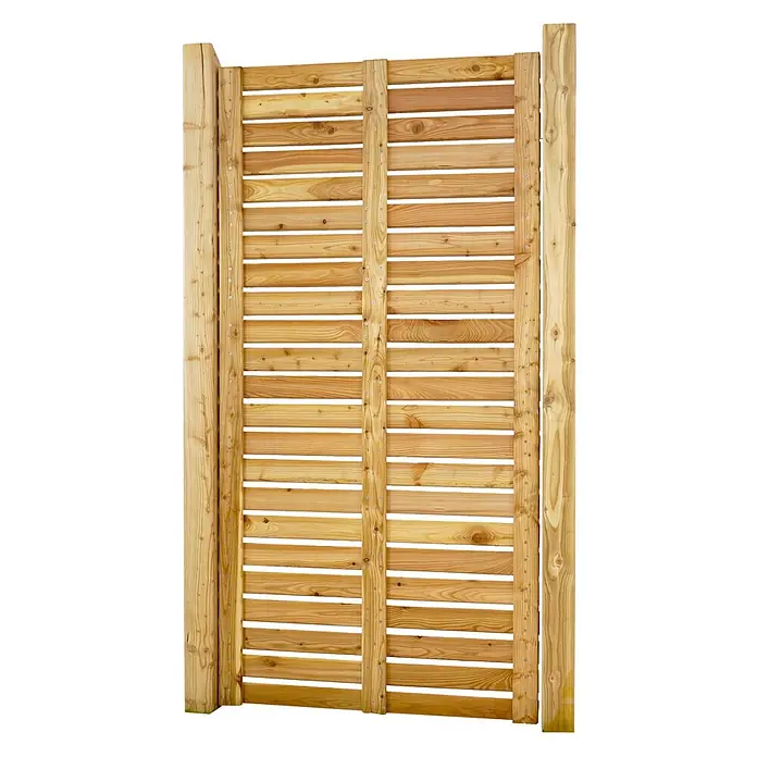 GartenLand Sichtschutzelement SALZBURG DESIGN - B x H: 89 x 179 cm, Holz, Lärche - Lamellen-Sichtschutzwand/-Tor aus Naturholz.