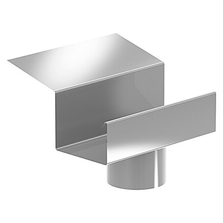 Sarei Piccolo Rinnenstutzen (Nennweite Zubehör Dachrinnen: 70/60 mm, Aluminium, Silber)