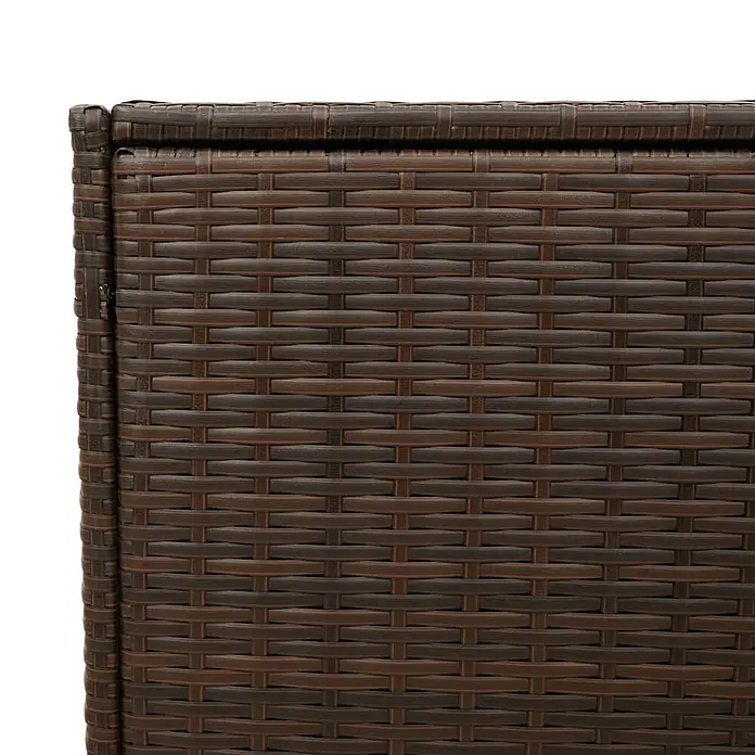 Furnicato Garten-Aufbewahrungsbox - L x B x H: 50 x 120 x 56 cm, Braun, Kunststoff - Braune geflochtene Rattan-Außenbox mit texturierter Oberfläche.