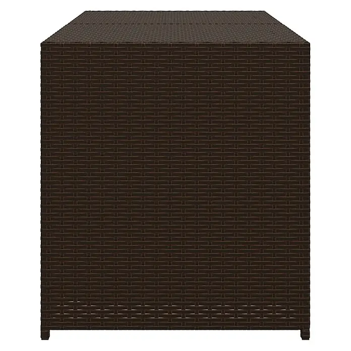 Furnicato Garten-Aufbewahrungsbox - L x B x H: 50 x 120 x 56 cm, Braun, Kunststoff - Dunkelbrauner gewebter Würfel, ideal als Beistelltisch oder Stauraum.