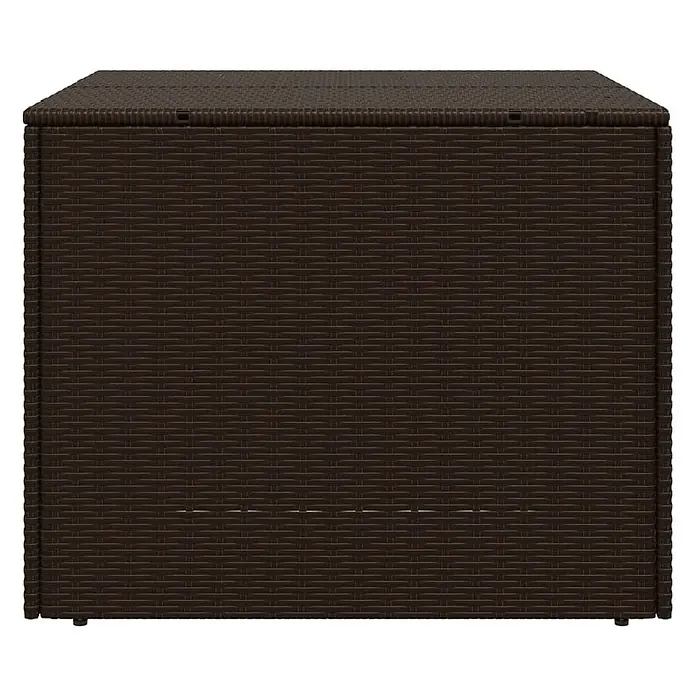 Furnicato Garten-Aufbewahrungsbox - L x B x H: 75 x 80 x 59 cm, Braun, Kunststoff - Rechteckige dunkelbraune Outdoor-Aufbewahrungsbox in Rattan-Optik.