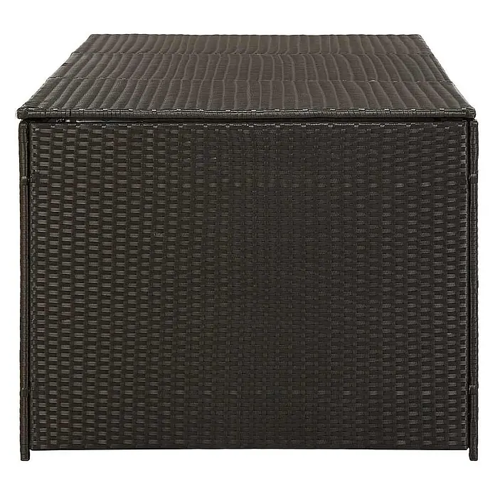 Furnicato Garten-Aufbewahrungsbox - Braun, Naturmaterialien - Dunkelbraune geflochtene Aufbewahrungsbox.