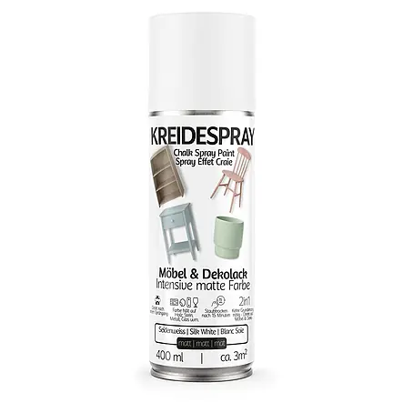 Colors  Farbspray Kreidespray Möbel & Dekolack 400ml Matt Seidenweiss