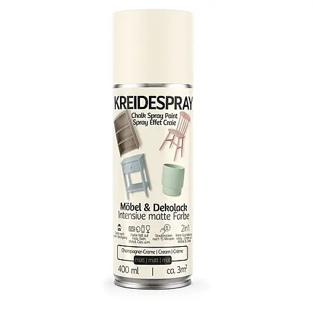 Colors  Farbspray Kreidespray Möbel & Dekolack 400ml Matt Champagner-Creme