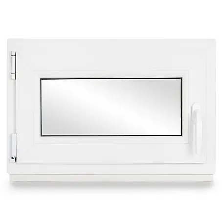 Neruli  Kunststofffenster 80x110 cm(BxH) DIN Links 2 -fach Glas Dichtung Schwarz
