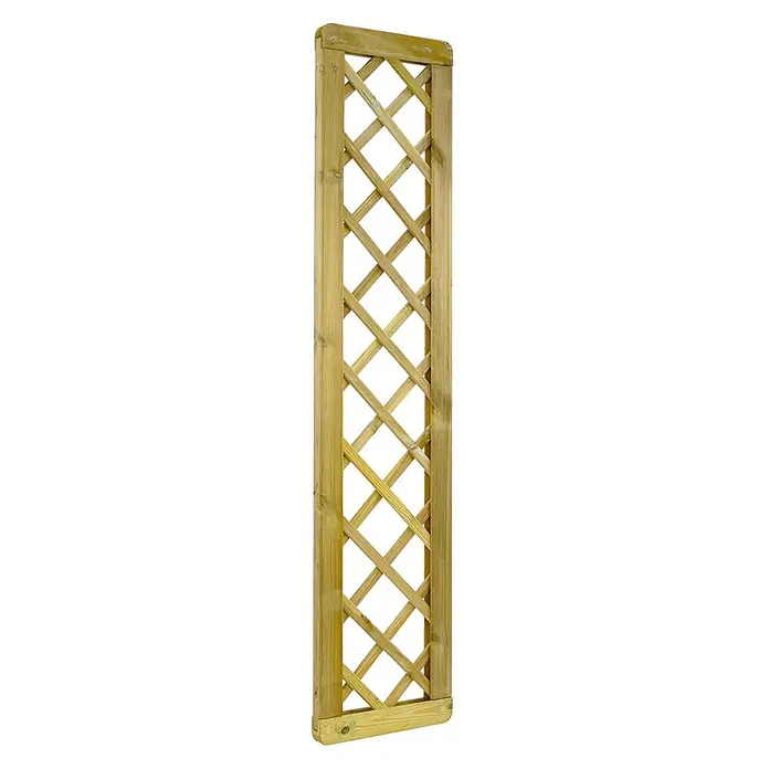 GartenLand Sichtschutzelement VARIO MASSIV - B x H: 40 x 180 cm, Holz, Kiefer KDI Grün - Rechteckiges Holz-Gartenspalier mit diagonalem Gittermuster für Kletterpflanzen.