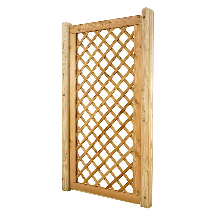 GartenLand Sichtschutzelement NIZZA - B x H: 90 x 180 cm, Holz, Lärche - Holzspalier mit Rautenmuster, ideal für Kletterpflanzen oder als dekorativer Sichtschutz.