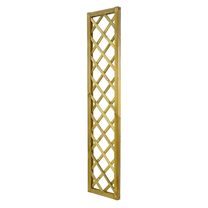 GartenLand Sichtschutzelement VARIO - B x H: 40 x 180 cm, Holz, Kiefer KDI Grün - Behandeltes Holzspalier mit Rautenmuster, ideal für Kletterpflanzen.