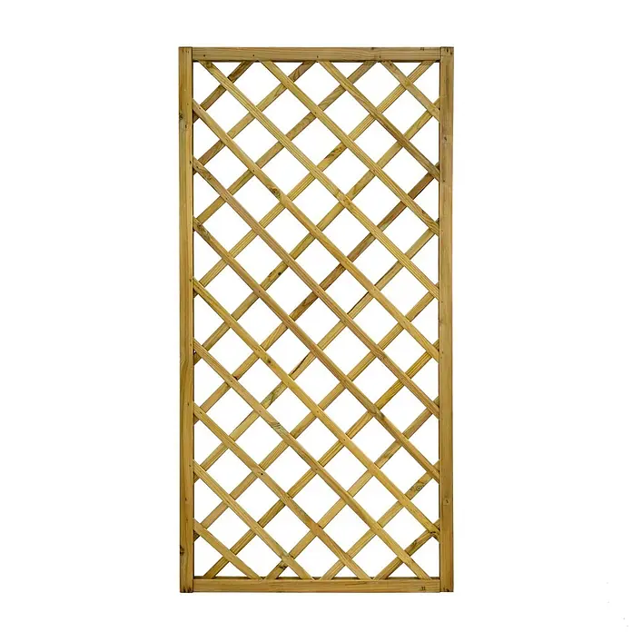 GartenLand Sichtschutzelement VARIO - B x H: 90 x 180 cm, Holz, Kiefer KDI Grün - Hellbraunes Holzspalier, ideal für Kletterpflanzen.
