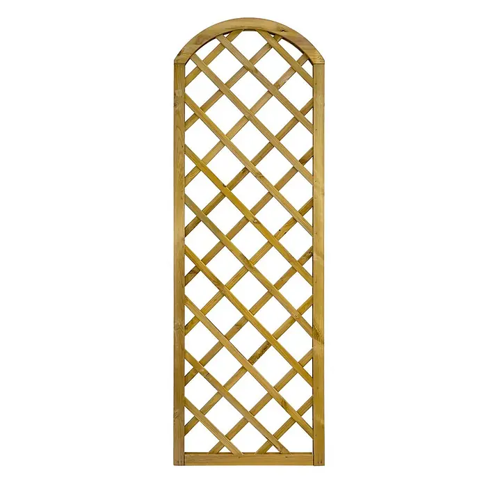 GartenLand Sichtschutzelement VARIO - B x H: 60 x 180 cm, Holz, Kiefer KDI Grün - Hellbraunes Holzspalier mit gewölbter Oberseite und Rautenmuster, für Kletterpflanzen.