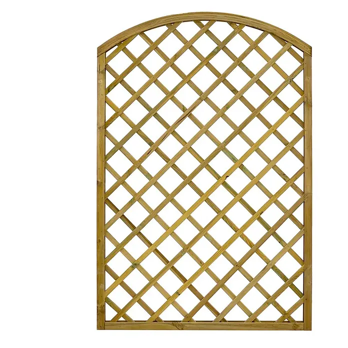 GartenLand Sichtschutzelement VARIO - B x H: 120 x 180 cm, Holz, Kiefer KDI Grün - Gewölbtes Holzspalier mit diagonalem Gittermuster, ideal für Kletterpflanzen.