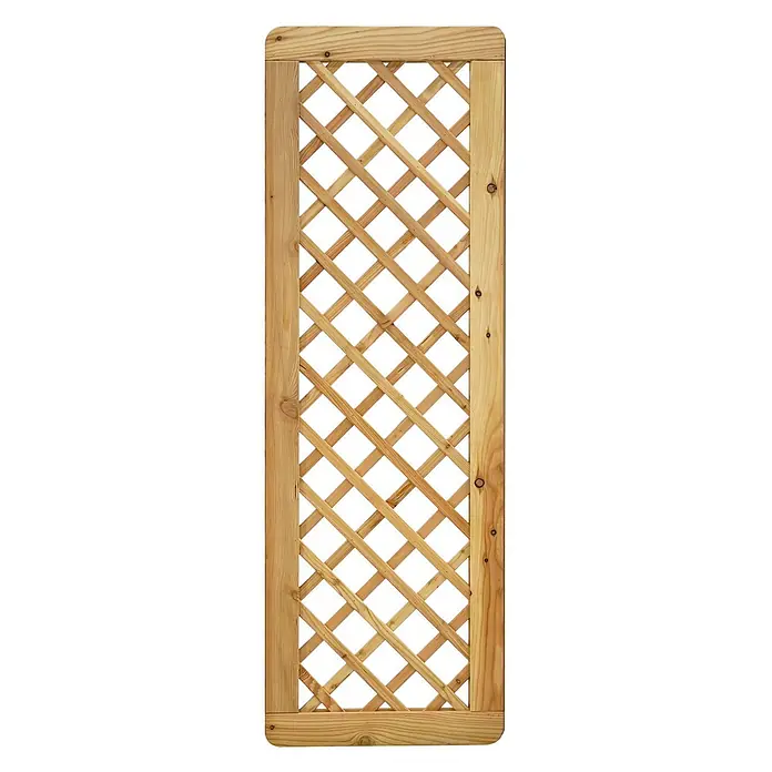 GartenLand Sichtschutzelement NIZZA - B x H: 60 x 180 cm, Holz, Lärche - Holzgitterspalier mit diagonalem Lattenmuster und Holzrahmen.