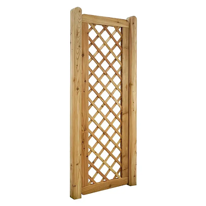 GartenLand Sichtschutzelement NIZZA - B x H: 60 x 180 cm, Holz, Lärche - Holztor aus Holz mit Rautenrankgitter.