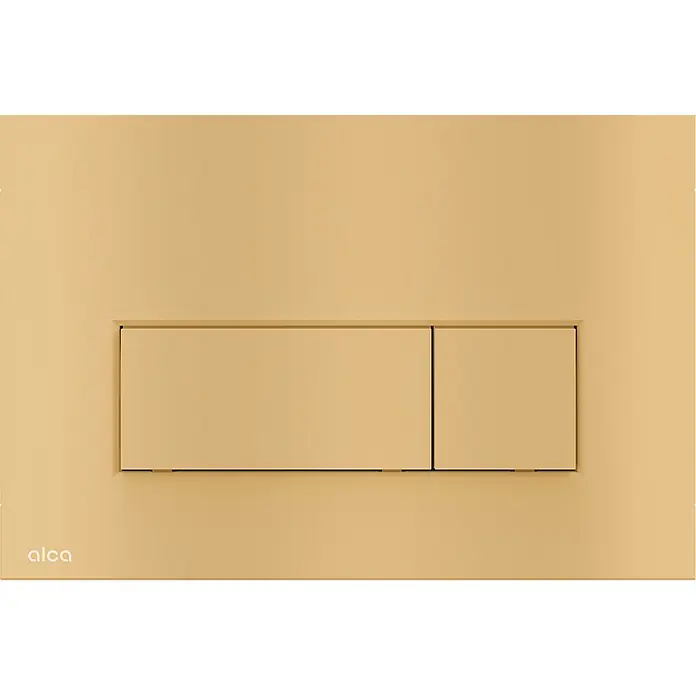 Alcadrain Betätigungsplatte M57-G-M - Gold - Champagnerfarbene Dual-Flush-WC-Betätigungsplatte mit zwei rechteckigen Tasten.