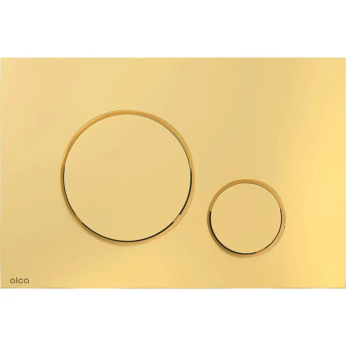 Alcadrain Betätigungsplatte M675 - Gold - Goldene WC-Betätigungsplatte mit zwei runden Spültasten.