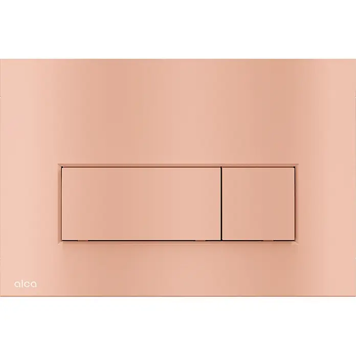 Alcadrain Betätigungsplatte M57-RG-M - Rotgold - Roségoldene Doppelspül-WC-Betätigungsplatte mit zwei rechteckigen Tasten.