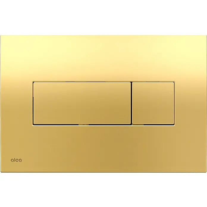 Alcadrain Betätigungsplatte Alcadrain WC - Betätigungsplatte M375 Gold-Glanz - Gold - Alca goldene WC-Spülplatte mit großer und kleiner Taste für Wassersparfunktion.