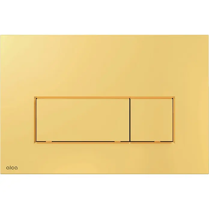 Alcadrain Betätigungsplatte M575 - Gold - Goldfarbene WC-Spülplatte mit zwei Spültasten.