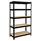 Regalux Metallregal Atlas (H x B x T: 180 x 90 x 40 cm, Traglast pro Boden: 230 kg, Anzahl Böden: 5 Stk., Stecken, Grau) | BAUHAUS
