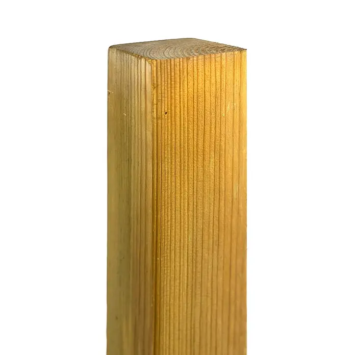 GartenLand Zaunpfosten - Höhe: 6,8 cm, Kiefer KDI Grün, Holz - Hellbrauner Holzpfosten mit sichtbarer Maserung.