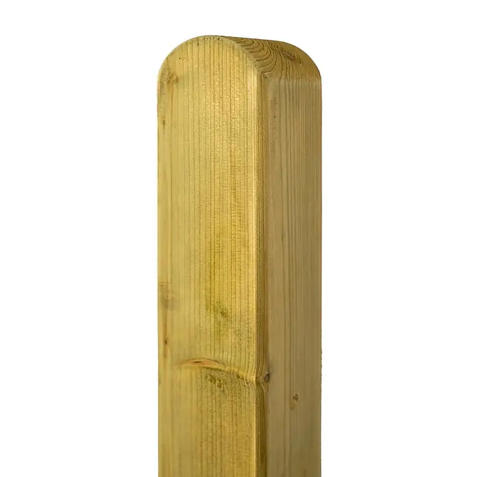 GartenLand Zaunpfosten - Höhe: 8,8 cm, Kiefer KDI Grün, Holz - Behandelter Holzpfosten mit abgerundeter Oberseite.