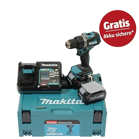 Makita XGT 40V max. Akku-Bohrschrauber-Set DF002GA202