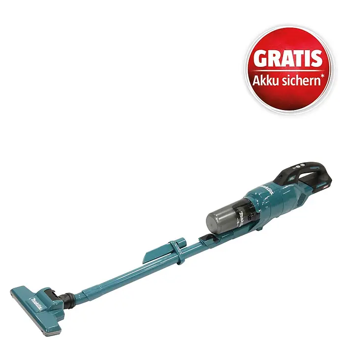 Makita XGT 40V max. Akku-Staubsauger CL003GZ - 40 V, Ohne Akku, Behältervolumen: 0,25 l - Türkisblauer Makita Akku-Stielstaubsauger.