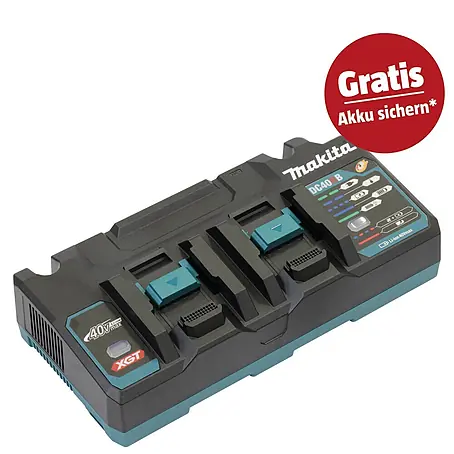 Makita XGT 40V max. Batterie-Ladegerät Doppel-Schnellladegerät