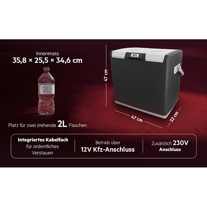 AEG Kühlbox KK28 (Fassungsvermögen: 28 l, Grau) | BAUHAUS
