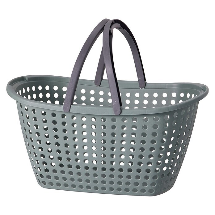 Wasmand 12 Liter (l x b x h: 40 x 30 x 20 cm, Blauw / Groen / Crème) | BAUHAUS