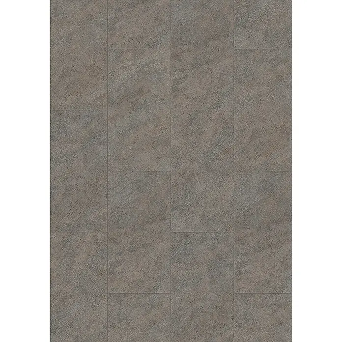 Krono Original Laminat Atlantic 8 - Grey Albus, 638 x 330 x 8 mm - Robuste, strukturierte dunkelgraue Bodenfliesen in Stein- oder Betonoptik.