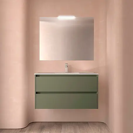 Salgar  Badmöbel-Set Noja Komplett-Set 1000 2 Schubladen Green Satin