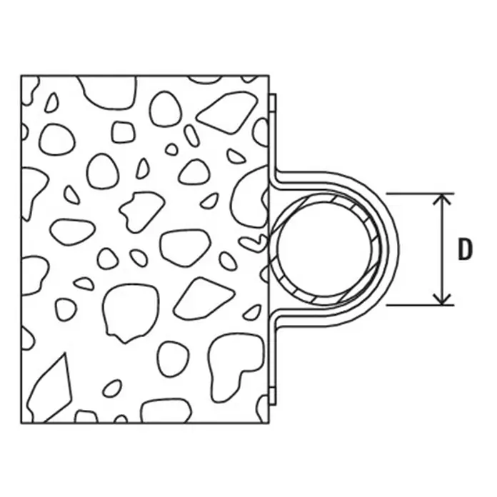 Fischer Klemmschelle Befestigungsschelle BSMD 22 - 22 mm, Stahl, 50 Stk. - Metallrohrschelle hält ein Rohr an einer Betonoberfläche, mit Maß D.