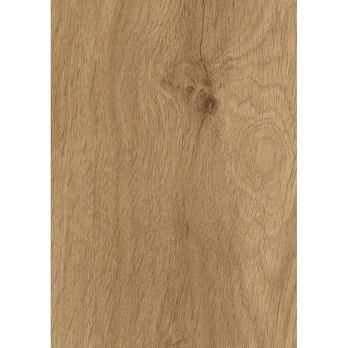 Krono Original Laminat Comfort Silent Cork - Buckingham Oak, Landhausdiele, 1.288 x 195 x 8 mm - Naturholz-Eichentextur in Hellbraun mit ausgeprägter Maserung und Astansatz.