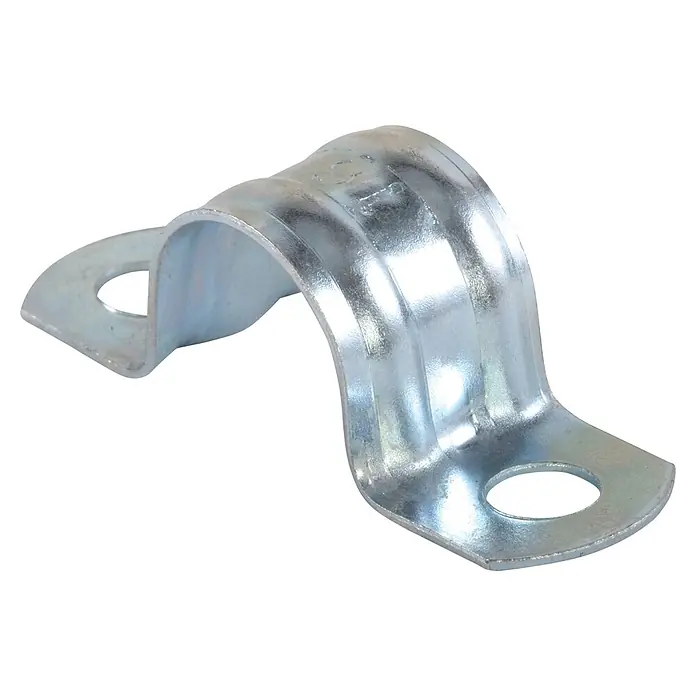 Fischer Klemmschelle Befestigungsschelle BSMD 22 - 22 mm, Stahl, 50 Stk. - Verzinkte Metall-Zwei-Loch-Rohrschelle zur Befestigung von Leitungen oder Rohren.