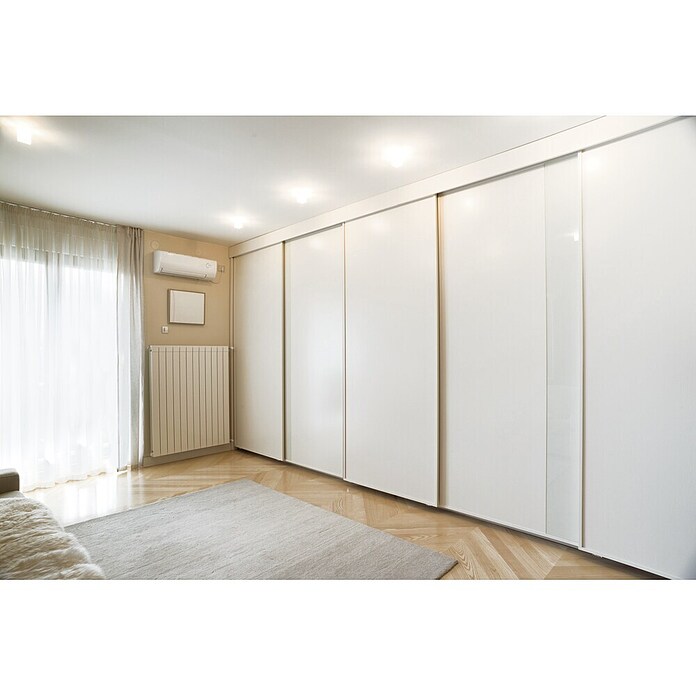 HBS Betz Herraje para puerta corredera de armario (Largo: 150 cm, Capacidad de carga: 28 kg)